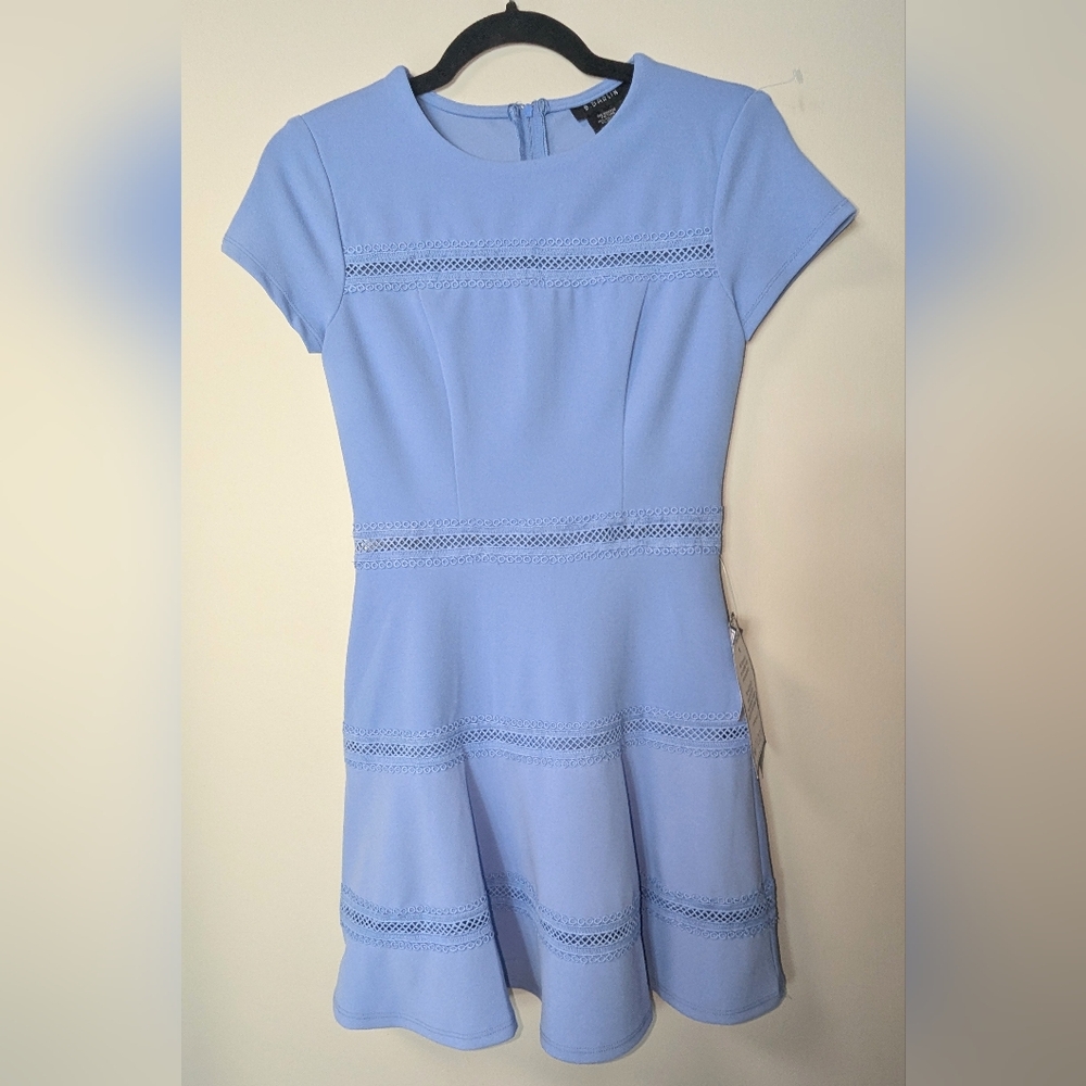 1/2 NWT B. Darlin Blue Fit & Flare Mini Dress